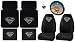 Search : Superman Shield Gray logo Design 8pc Combo Set Front & Rear Floor Mats, Seat Covers, Steering Wheel Cover & Keychain