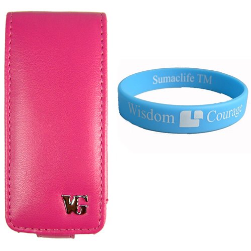 Magenta Nano Case Apple Ipod Nano 5th Generation Beltclip Carrying Case + Wristband