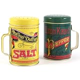 Yellow and Green Retro Salt & Pepper Shaker Cans