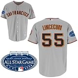 San Francisco Giants Authentic Tim Lincecum Road Jersey w/2008 All-Star Patch
