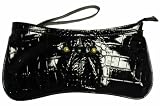 Shiraleah Irma Clutch Croc Wristlet Black