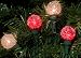Set of 35 Red Clear Sugared G23 Globe Christmas Lights Green Wire #ES72-263