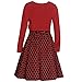 Bonnie Jean Big Girls Red Black Polka Dot Bolero A-Line Christmas Dress 7-16