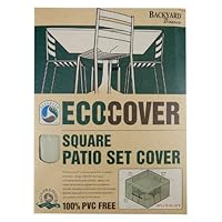 Mr. Bar-B-Q Backyard Basics Eco-Cover PVC Free Premium Square Patio Set Cover