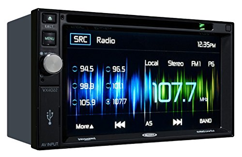 Jensen VX4022ARTL A/V Receiver with DVD, Built-in Bluetooth, SirusXM-Ready, Pandora, HDMI, USB, SD Card, AV Input, Package includes the VX4022A Receiver, Stereo Sleeve, Mounting Hardware and Harness