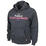 MLB Men's Cleveland Indians Property Of Long Sleeve Hooded Fleece Pullover (Pro Granite, XX-Large)