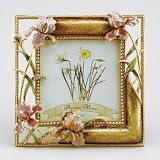 Orchid Frame...Jeweled....Gold Color 4x4