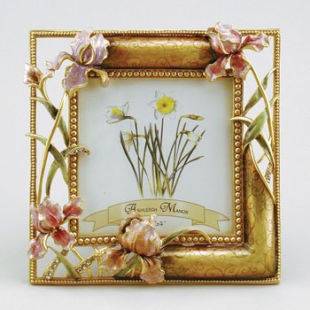 Orchid Frame...Jeweled....Gold Color 4x4