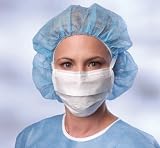 Prohibit Hypoallergenic Surgical Mask - Hypoallergenic Surgical Mask, With Ties, White - Qty of 50