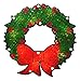 Northlight Lighted Holographic Berry Wreath Christmas Window Silhouette Decoration, 11