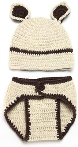 ChenJia Baby Photography Props Handmade Crochet Knitted Unisex Baby Cap