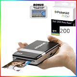 Polaroid CZA-10011B PoGo Instant Mobile Printer (Black) + Polaroid Zink Media 200 Pack Photo Paper + Dbroth Micro Fiber Cloth