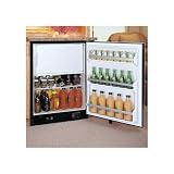 Marvel 24 Combo refrigerator/freezer/ice maker, White cabinet w/ white overlay door - Model 6CIMWWO