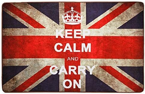 Speaking Life 40cm*60cm Fashion Retro Style Union Jack Keep Calm and Carry on Rug Carpet by Speaking Life