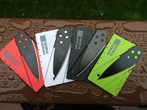 Tactical Armada Emergency Card Knife - Credit card sized survival EDC tool - BLACK