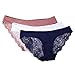 Dollytailor Women's Underwear Sexy Elastic Comfort Lace Panty Pack of 3