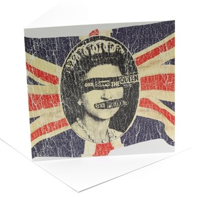Sex Pistols 'Queen' Single Greeting Card