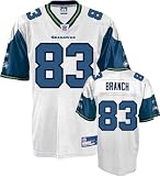 Deion Branch Jersey: Reebok White Replica #83 Seattle Seahawks Jersey - Large