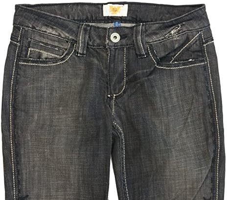 ANTIK DENIM Women's McQueen Relax Fit Lowrise Embroidered Pocket Skinny Jeans-GREY-24