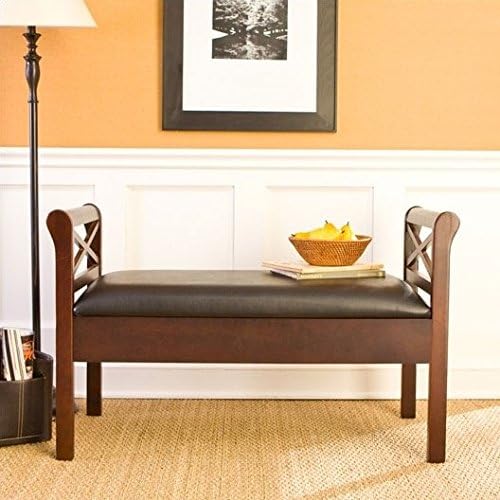 Wildon Allensworth Outdoor Entryway Cedar Potting Cushion Home Garden Storage Bench in Black