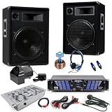 1600W Party PA System Musikanlage Boxen Verstärker USB MP3 Mixer Mischpult DJ-49