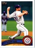 2011 Topps Baseball Card #103 Cliff Lee - Texas Rangers - MLB Trading Card In A Protective Screwdown Case