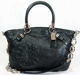 Coach Black Leather Madison Embellished Sophia Satchel Bag 16356 51GZIeoOB2L. SL160 NEW AUTHENTIC COACH MADISON METALLIC LEATHER SOPHIA CONVERTIBLE SATCHEL (Gunmetal/Silver)