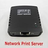 LPR MFP USB 2.0 Network Print Server Share Hub Printer with Power Adapter