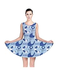 Polyester/Spandex Stretchy Summer Skater Dress 