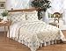 Rosewood Floral Country 3pc Quilt and Shams Bedding Set - Available in King and Queen