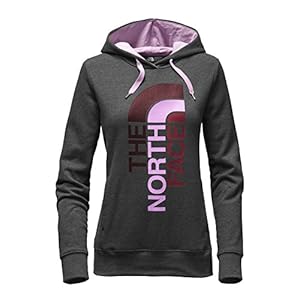 The North Face Trivert Logo Pullover Hoodie Women's TNF Dark Grey Heather/Lupine Multi Large