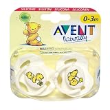 Avent Naturally Silicone Pacifiers, 0-3 M , 2 pacifiers