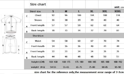Muti-color Cycling Team Bike Bicycle Cycling Wear Mountain Short Shirt Jersey+ Shorts Suit Sets (black with white, XXL)