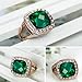 Yoursfs Elegant Green Crystal Ring 18k Gold Plated with Shining Zirconia Wedding Ring for Women (8)