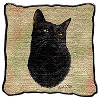 Black Cat Lap Square - 54 x 54 Blanket/Throw