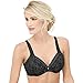 Bali Women's Satin Tracings Lace Minimizer Underwire Bra, Black,34DD