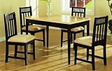 Le Bosque Village Style Dining Table & 4 Chairs Dinette Set