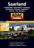 ADAC StadtAtlas Saarland 1:20.000 Idar-Oberstein, Kaiserslautern, Luxemburg, Neunkirchen, Pirmasens, Saarbrücken, Saarlouis, Trier, Westpfalz: ... CityPilot und Ausflugskarten. GPS-genau