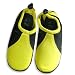 Easy USA - Womens Aqua Water Shoe, Black, Yellow