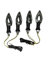 Lighting: MuchBuy 4X Universal Motorcycle Motorbike Black LED Turn Signal Indicator Blinker Light