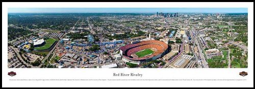 Texas Longhorns - Red River Rivalry - Cotton Bowl - Wood Mounted Poster Print