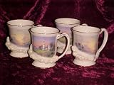 Lenox China Thomas Kinkade THE SEASIDE LIGHTHOUSE MUGS Set of 4 New in Box with COA