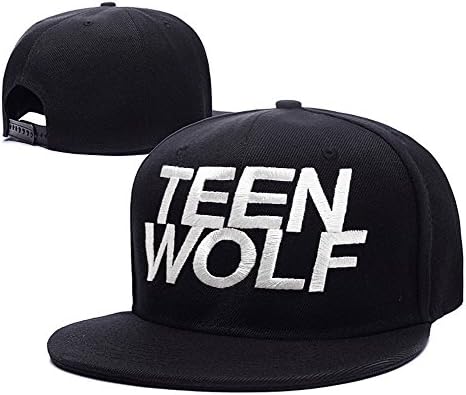 Teen Wolf Logo Adjustable Snapback Caps Embroidery Hats - Black/White