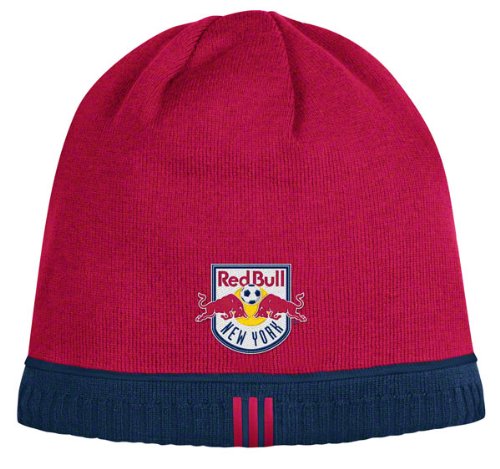Red Bull New York Reversible adidas Authentic Player Knit Hat Red Bull New York Reversible adidas Authentic Player Knit Hat