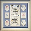Baby's First Year Photo Mat and Frame -9x9 - Boy - 6 Photo Slots