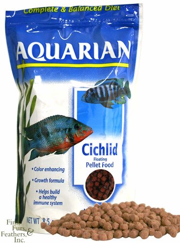 Aquarium Pharmaceuticals Aquarian Cichlid Pellet Food Medium 8.5oz