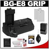 Vivitar BG-E8 Battery Grip for Canon EOS Rebel T2i, T3i & T4i Digital SLR Camera with Batteries + Accessory Kit