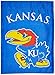 BSI Products, INC. - Kansas Jayhawks 2-Sided Garden Flag and Plastic Pole with Suction Cups - KU Basketball Pride - High Durability for Indoor and Outdoor Use - Great Fan Gift Idea - Kansas