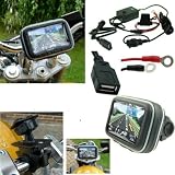 USB Direct to Battery HardWire Powered Motorcycle GPS SatNav Mount