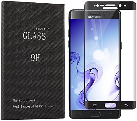 5.7 Inch Galaxy Note 7 Screen Protector 3D Curved Tempered Glass Full Coverage Screen Protector with 9H Hardness Scratch-Proof Bubble Free Ultimate Clarity for Samsung Galaxy Note 7 (Black)
